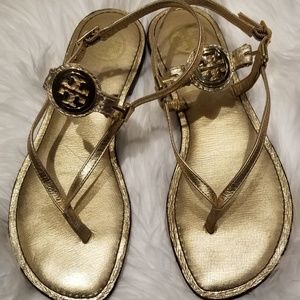Gold Tory Burch sandals